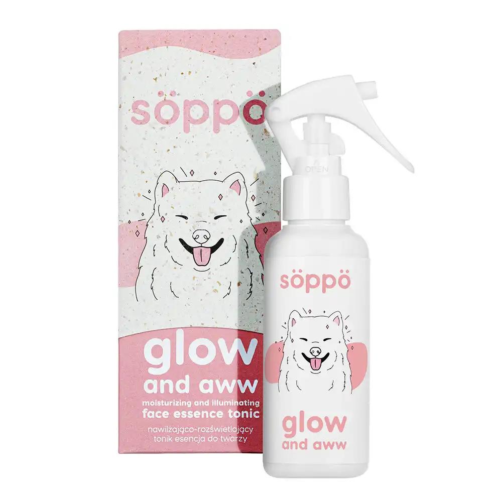 Glow Söppö And Aww nawilżająco-roświetlający tonik esencja do twarzy, 100 ml