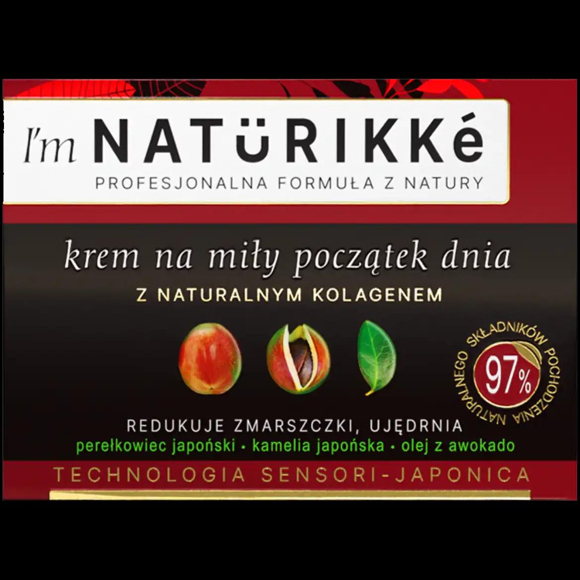 Naturikke Naturalny Kolagen przeciwzmarszczkowy krem do twarzy na dzień, 50 ml