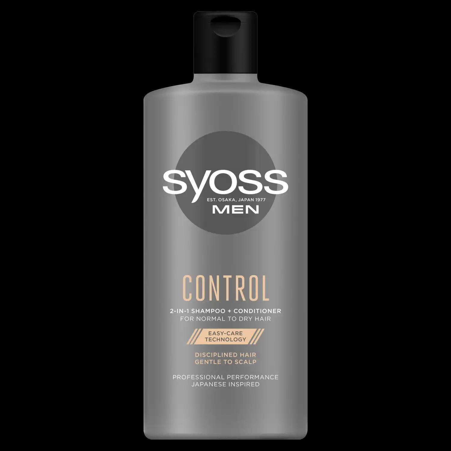 Syoss Men Control 2in1 do włosów normalnych i suchych dyscyplinujący męski, 440 ml