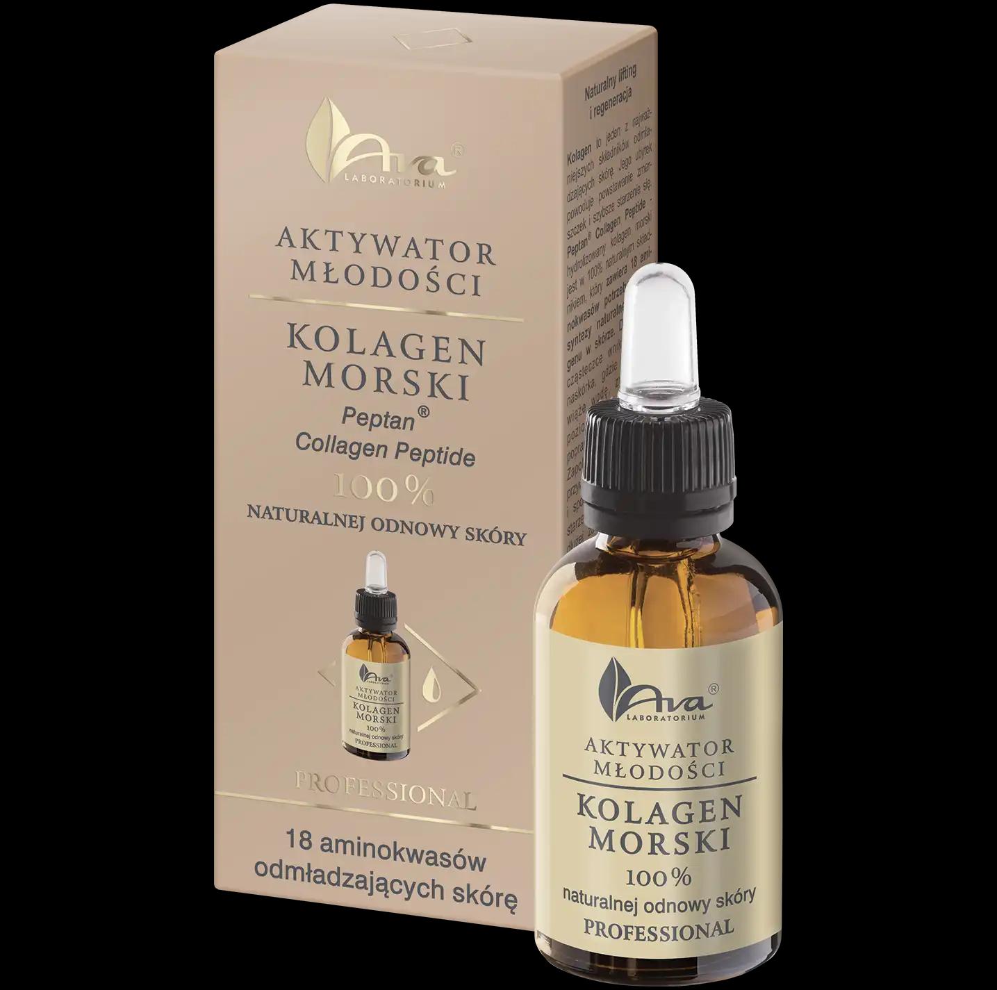 AVA Laboratorium Aktywator Młodości kolagen morski 100% naturalnej odnowy skóry, 30 ml