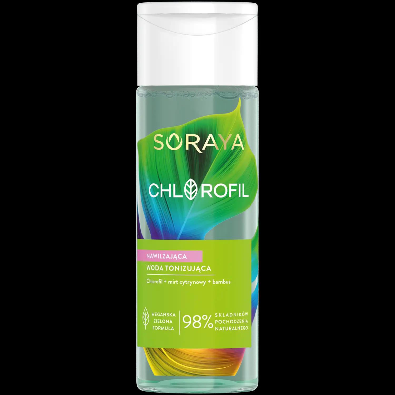 Soraya Chlorofil nawilżająca woda tonizująca do twarzy, 200 ml