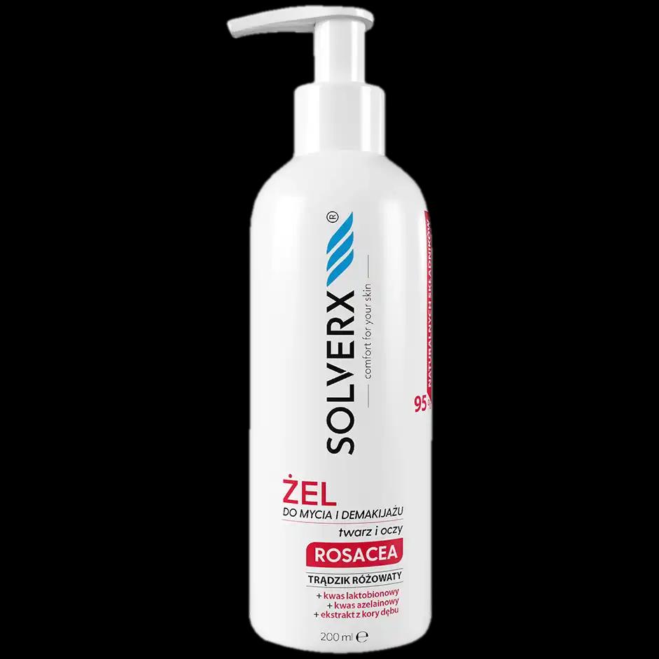 Solverx Rosacea żel do mycia twarzy, 200 ml