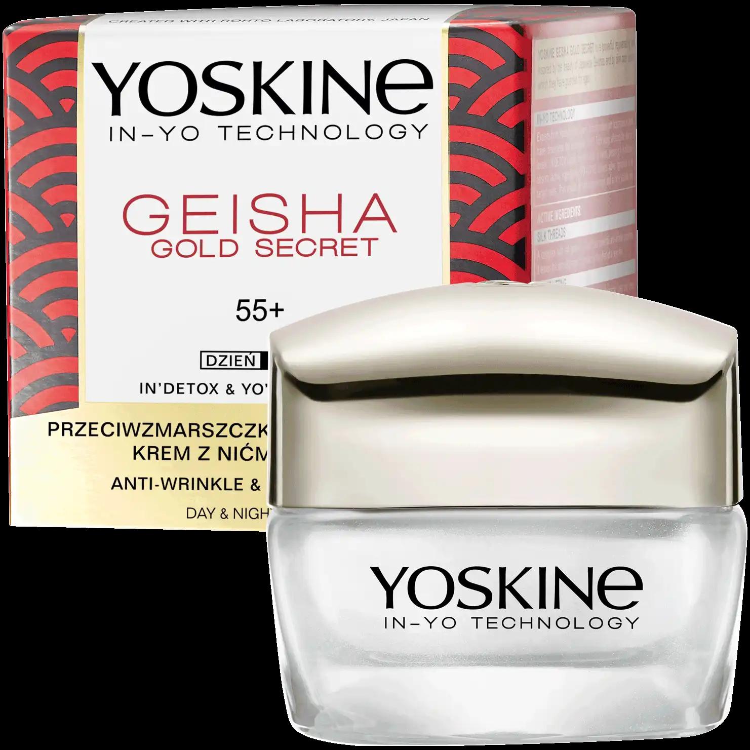 Yoskine Geisha Gold Secret krem do twarzy na dzień i noc 55+, 50 ml