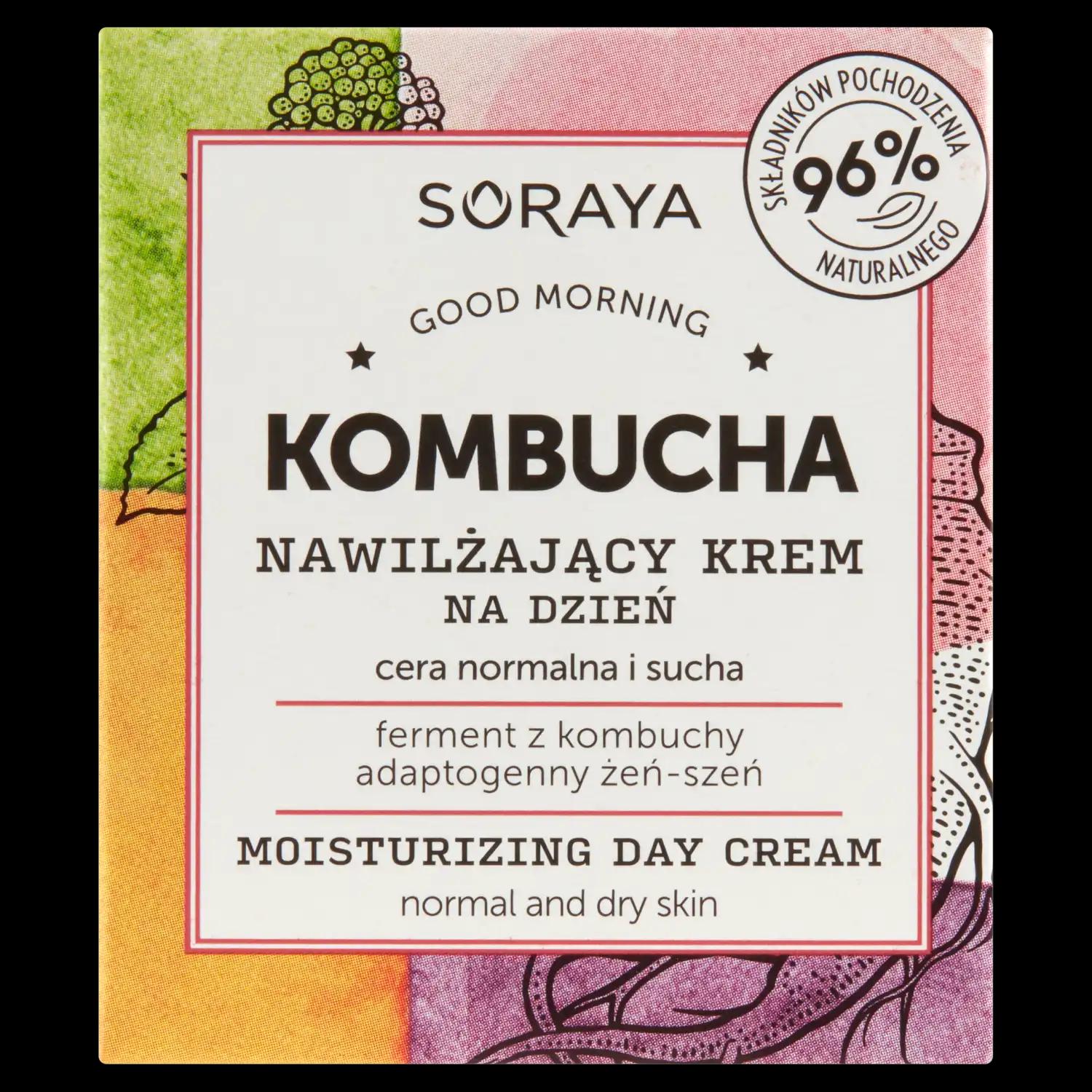 Soraya Kombucha nawilżający krem do twarzy na dzień, 75 ml