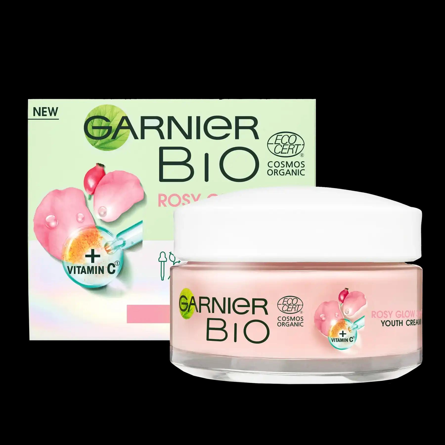 Garnier Живильний крем Bio з олією шипшини для надання сяяння тьмяній шкірі обличчя, 50 мл