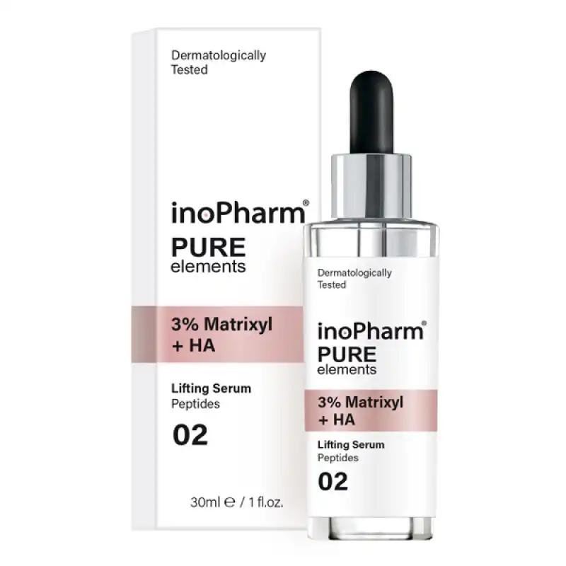 InoPharm Pure Elements liftingujące serum do twarzy z matrixylem i hialuronem, 30 ml