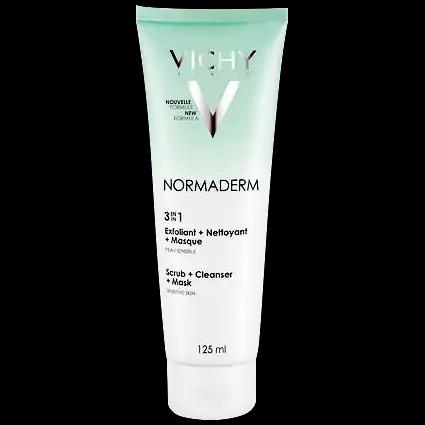 Vichy Normaderm oczyszczający żelowy peeling-maska do twarzy 3w1, 125 ml