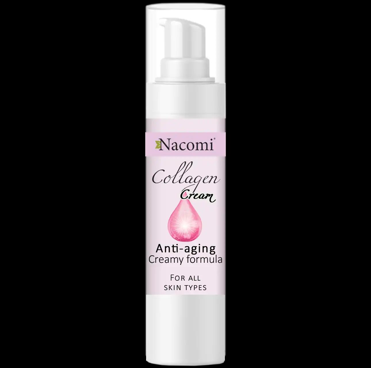 Nacomi Collagen lekki, jedwabisty przeciwstarzeniowy żel-krem do twarzy, 50 ml