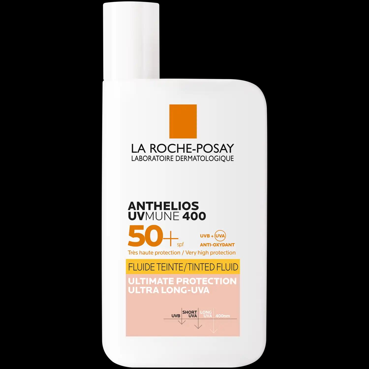 La Roche-Posay Anthelios UVmune 400 barwiący fluid do twarzy z filtrem SPF50+, 50 ml