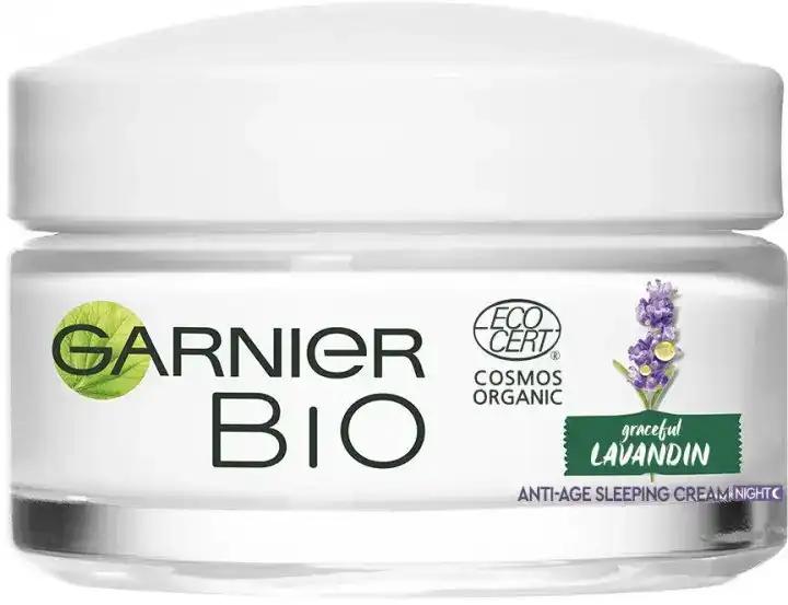 Garnier Нічний антивіковий крем Bio для обличчя, з екстрактом лавандину, 50 мл