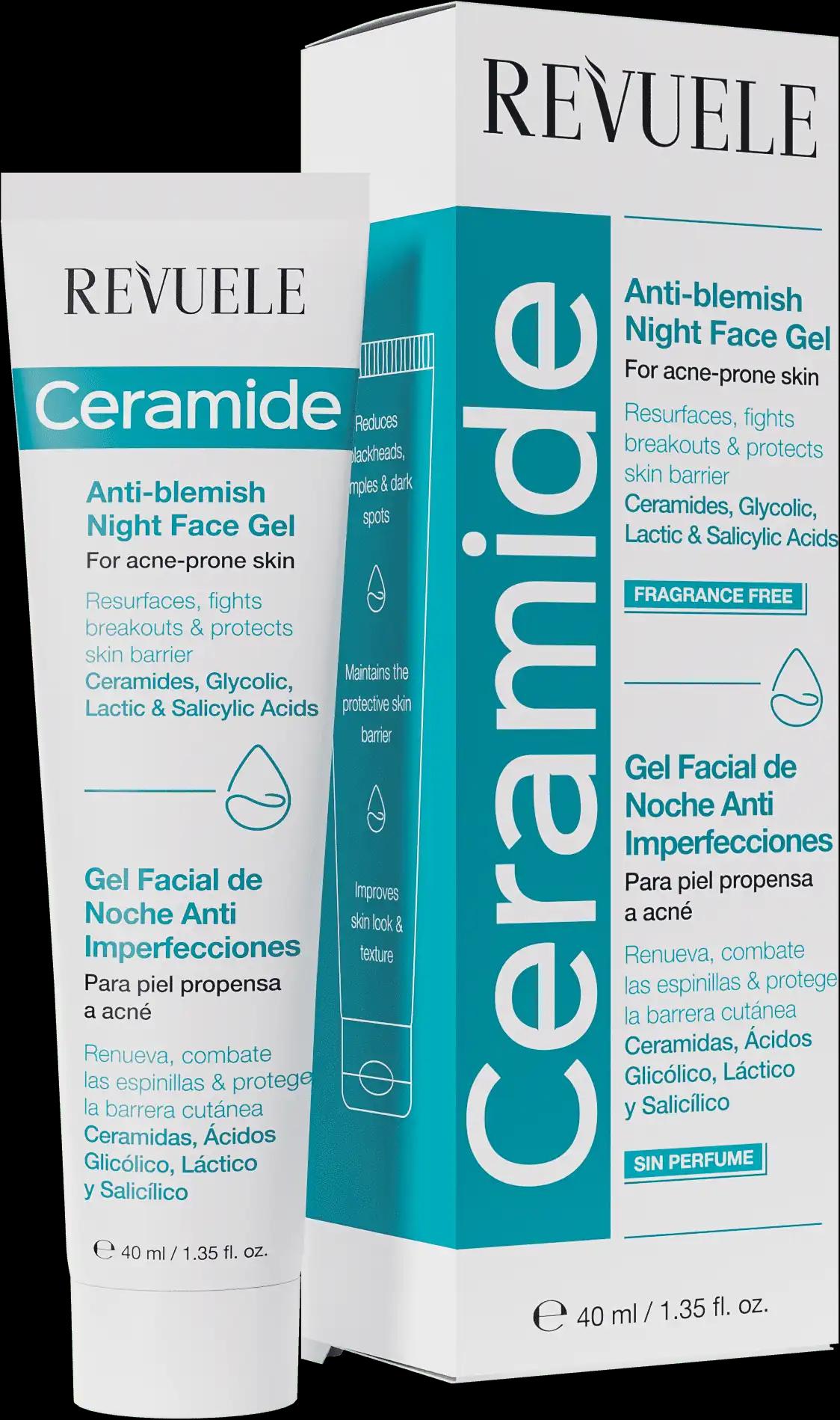 Revuele Ceramide żel do twarzy na noc, 40 ml