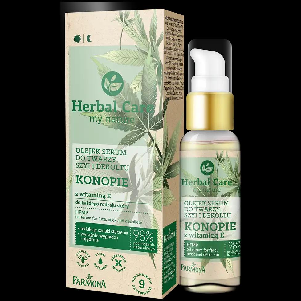 Herbal Care Konopie olejek-serum konopny do twarzy, szyi i dekoltu, 50 ml