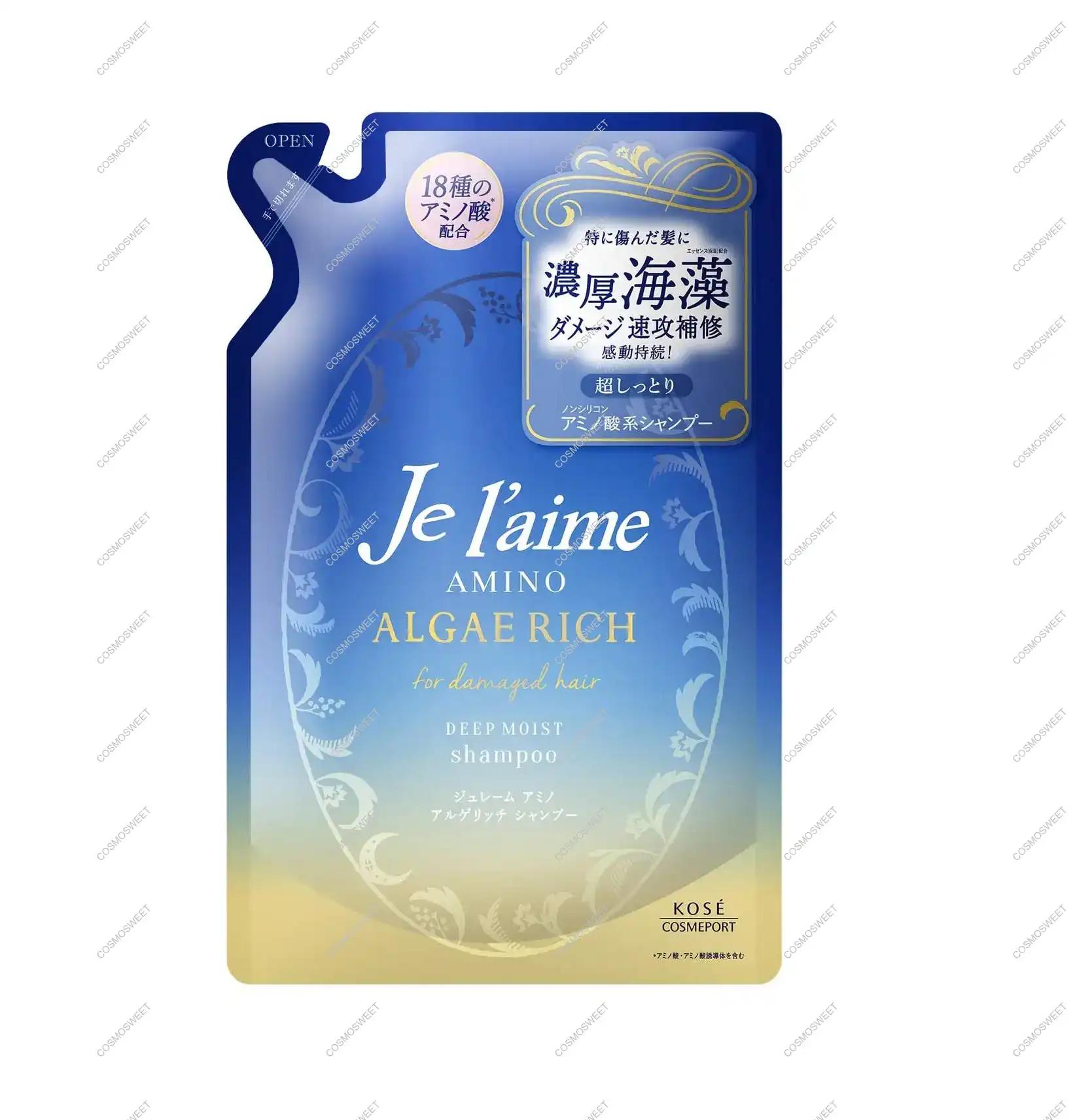 Rich для глибокого зволоження JE L`AIME AMINO ALGEA RICH SHAMPOO (DEEP MOIST) Kose Cosmeport 350 мл