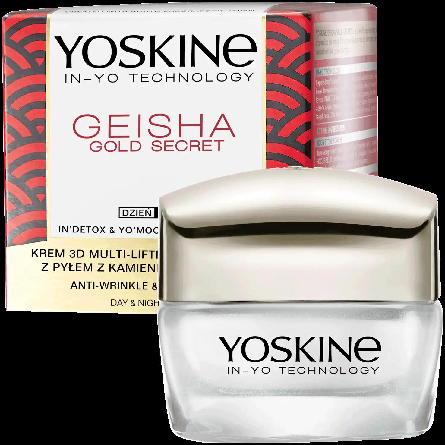 Yoskine Geisha Gold Secret przeciwzmarszczkowy krem do twarzy na dzień i noc, 50 ml