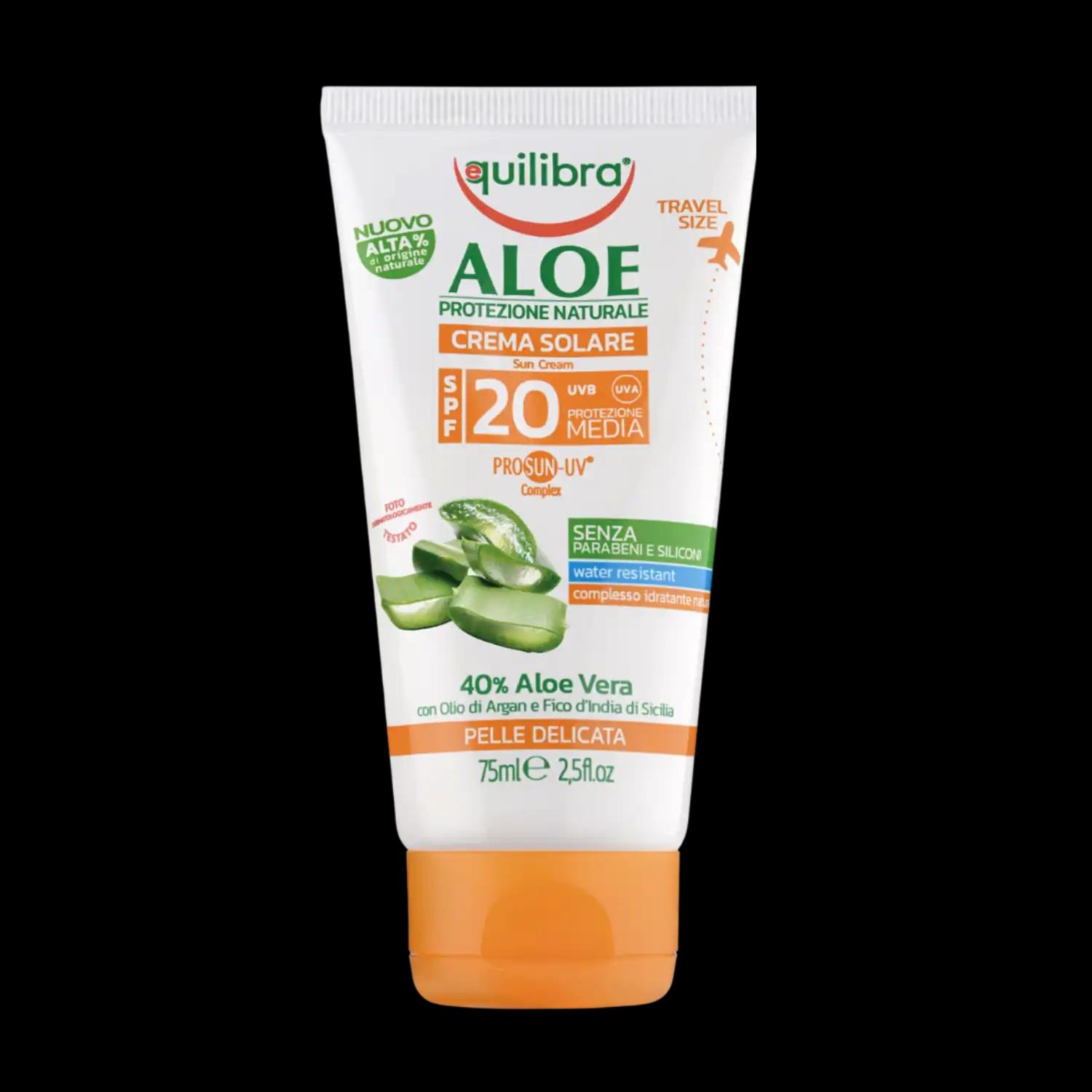 Equilibra Aloe krem do twarzy z SPF20, 75 ml