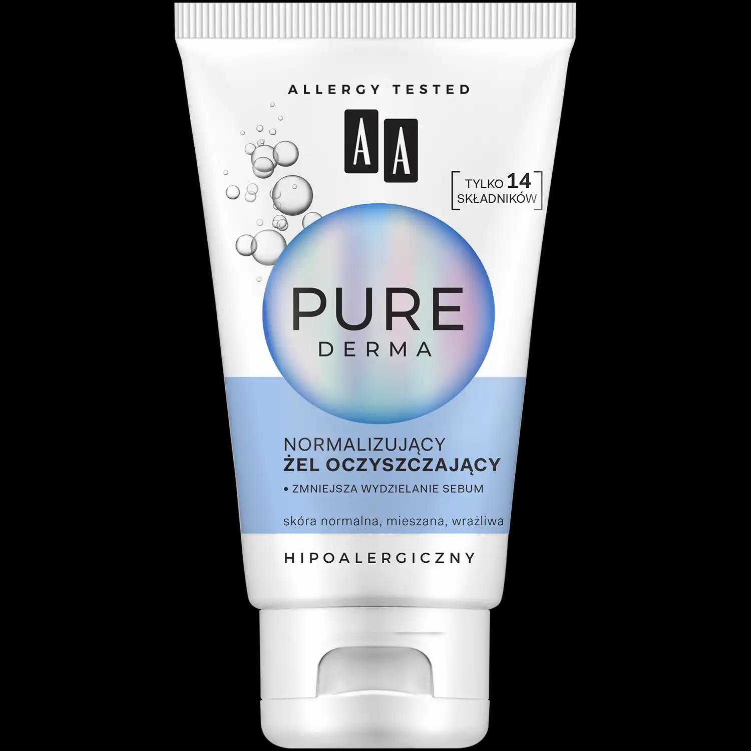 AA Pure Derma normalizujący żel do mycia twarzy, 150 ml