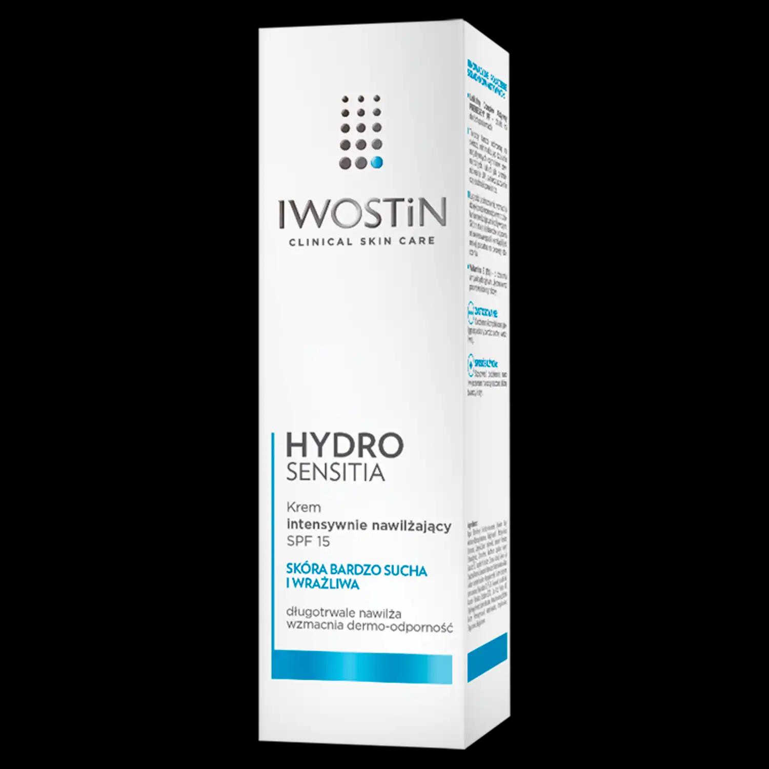 Iwostin Hydro Sensitia intensywnie nawilżający krem do twarzy SPF15, 50 ml