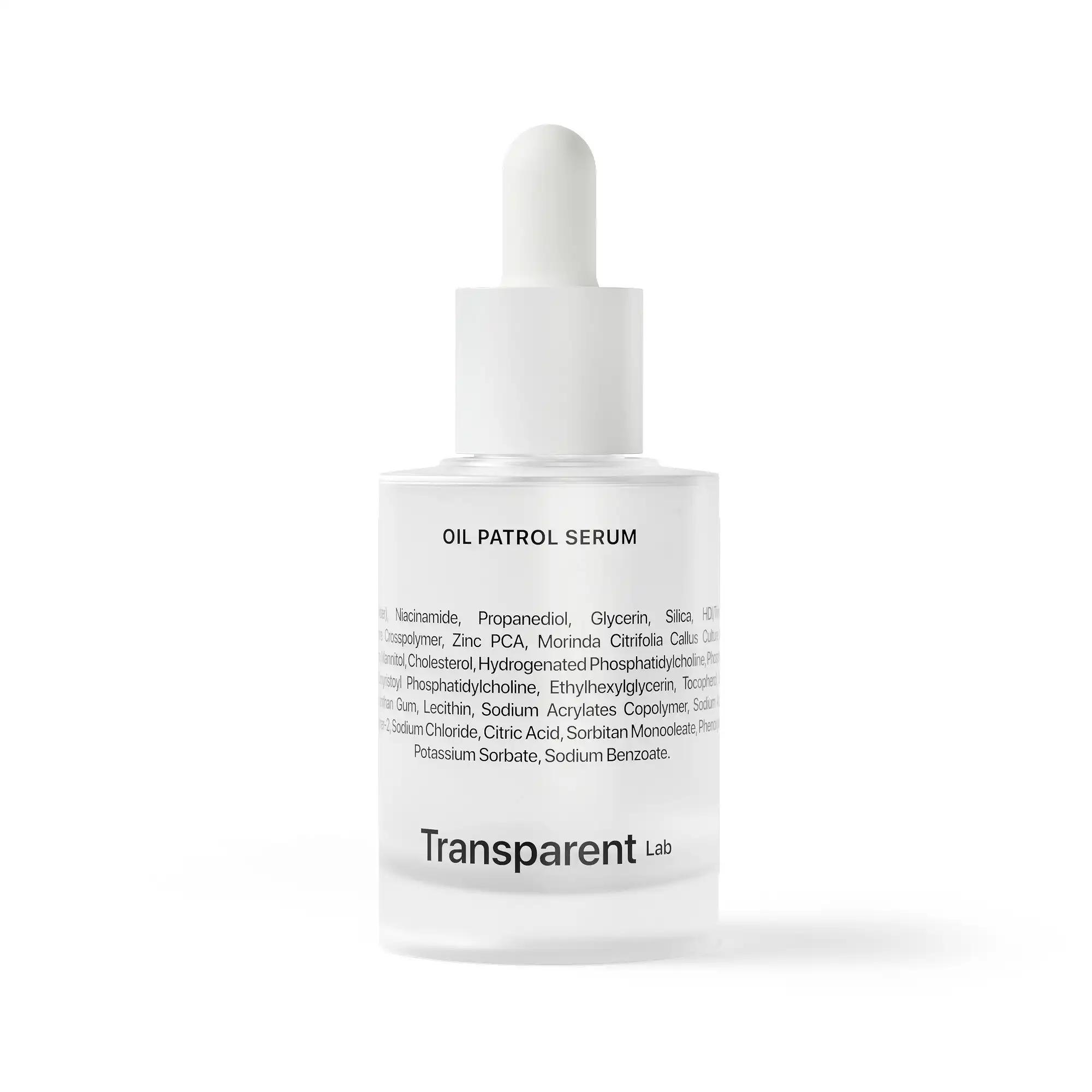 Transparent Lab Oil Patrol Serum serum matujące do twarzy do skóry tłustej i mieszanej, 30 ml