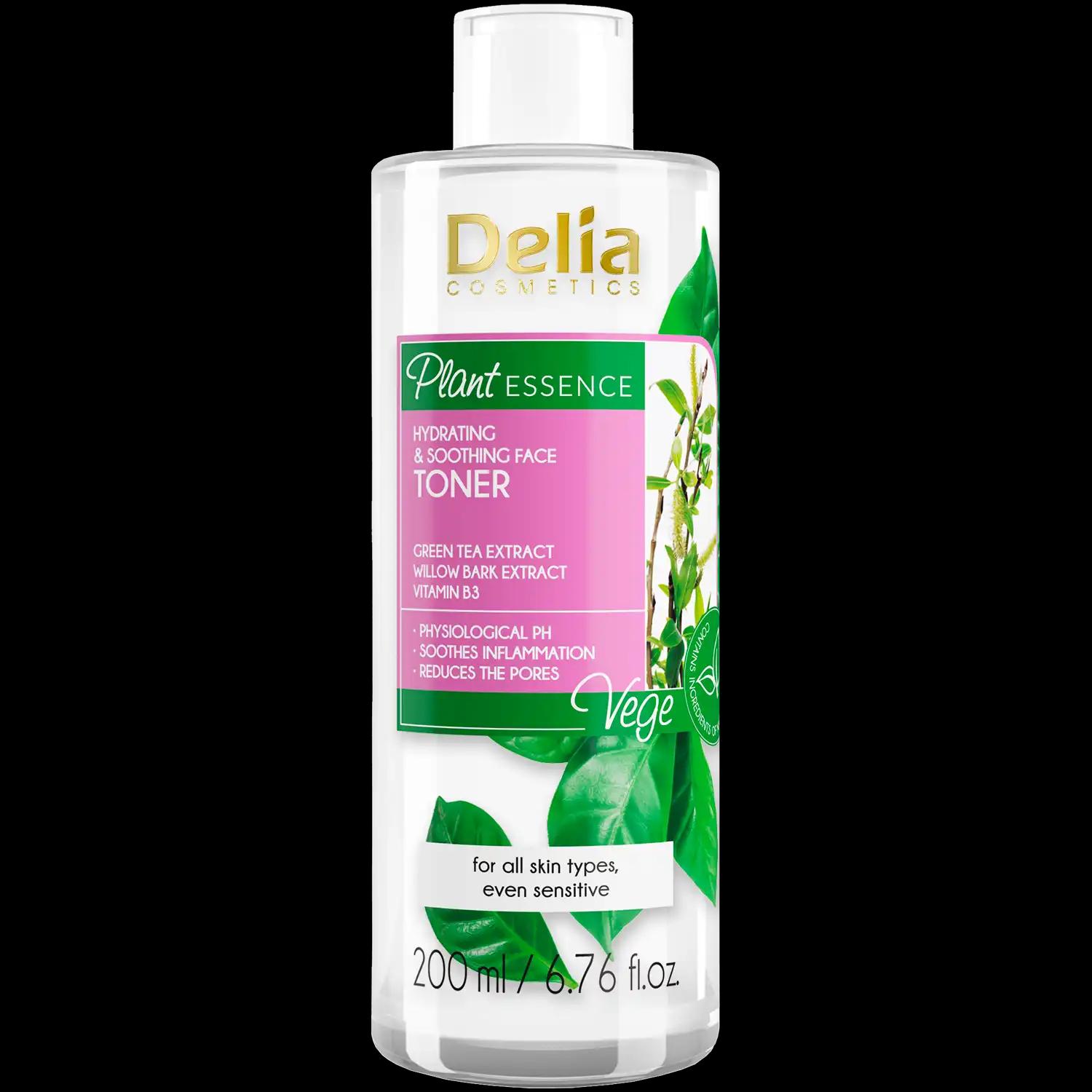 Delia Plant Essence nawilżający tonik do twarzy, 200 ml