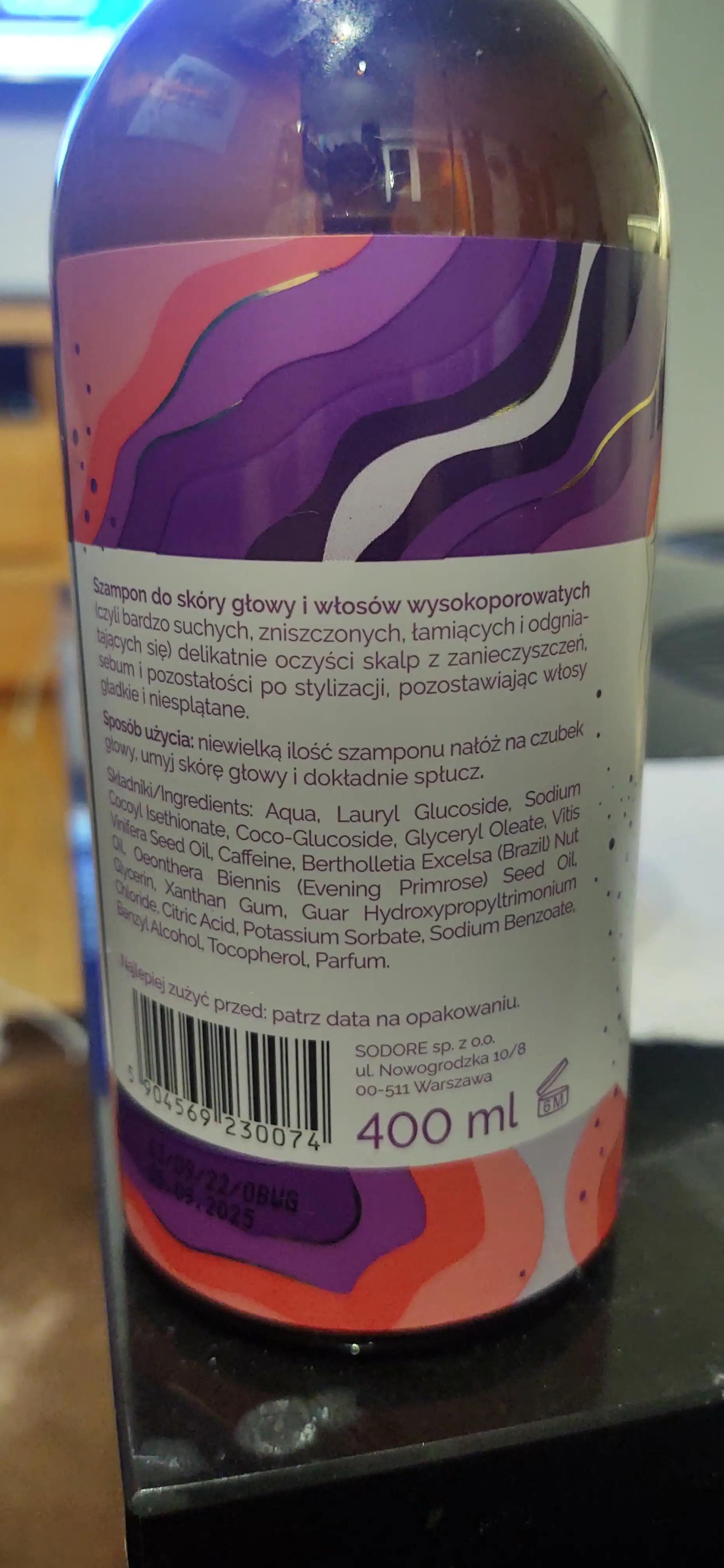 Hair Queen szampon do skóry głowy i włosów wysokoporowatych 400 ml