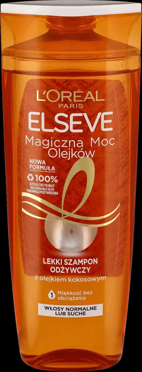 L'Oreal Paris Magiczna Moc Olejków Lekki Szampon Odżywczy z olejkiem kokosowym do włosów normalnych lub suchych, 400 ml