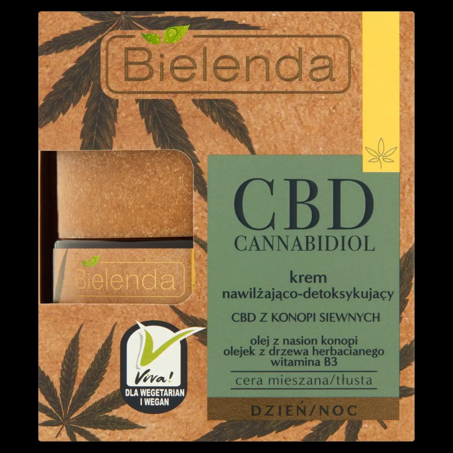 Bielenda CBD Cannabidiol nawilżająco-detoksykujący krem do twarzy, 50 ml