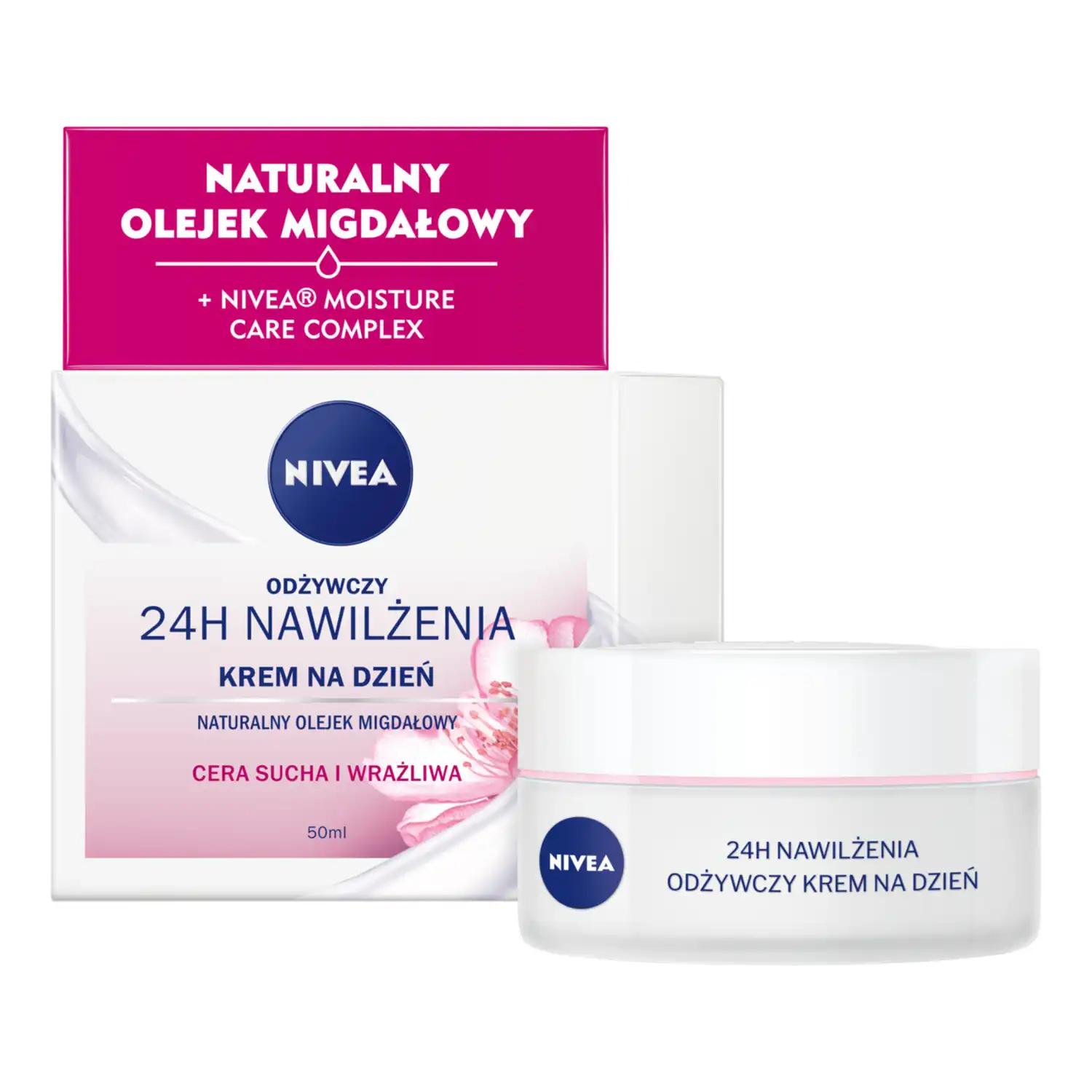 Nivea 24h Nawilżenia odżywczy krem do twarzy na dzień, 50 ml