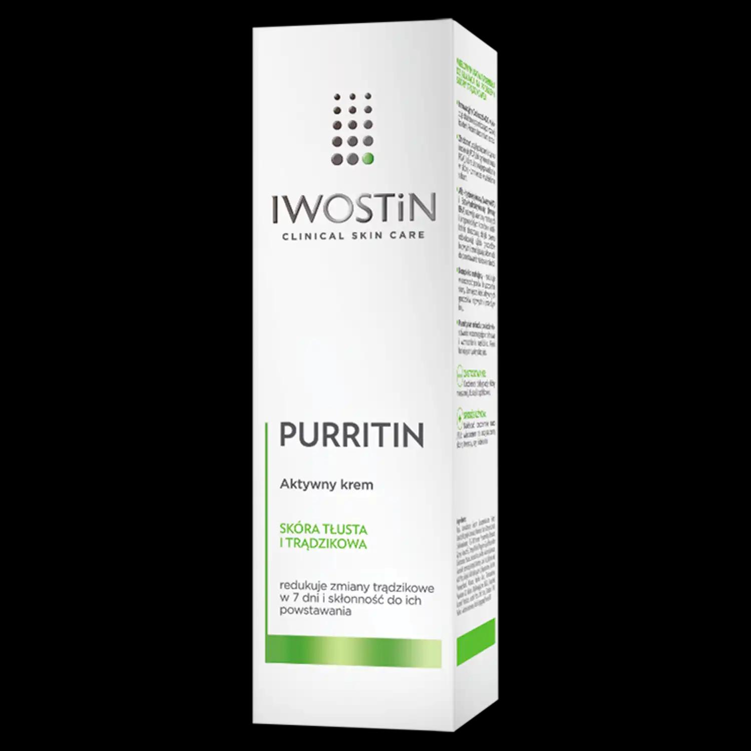 Iwostin Purritin aktywny krem do twarzy, 40 ml