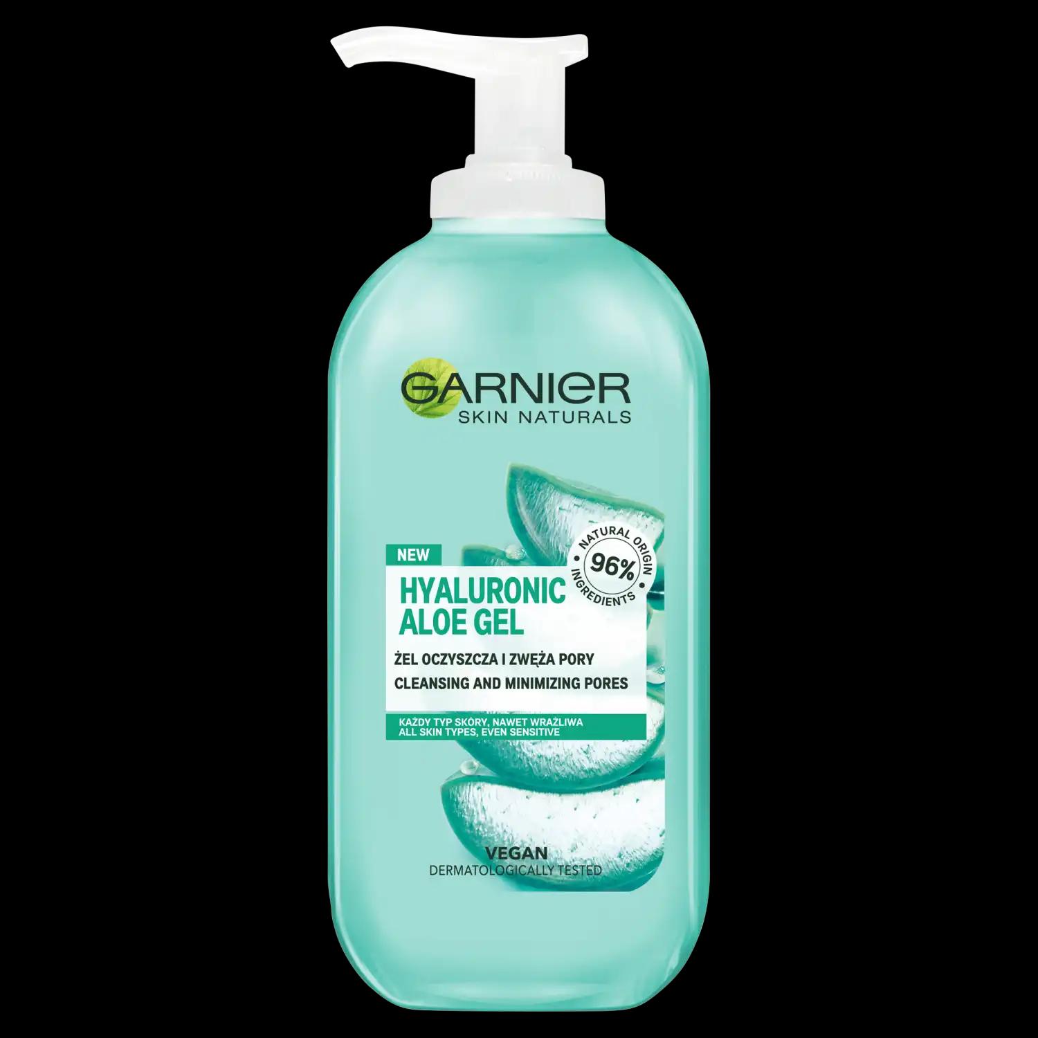 Garnier Hyaluronic Aloe Gel oczyszczający żel do twarzy z aloesem, 200 ml