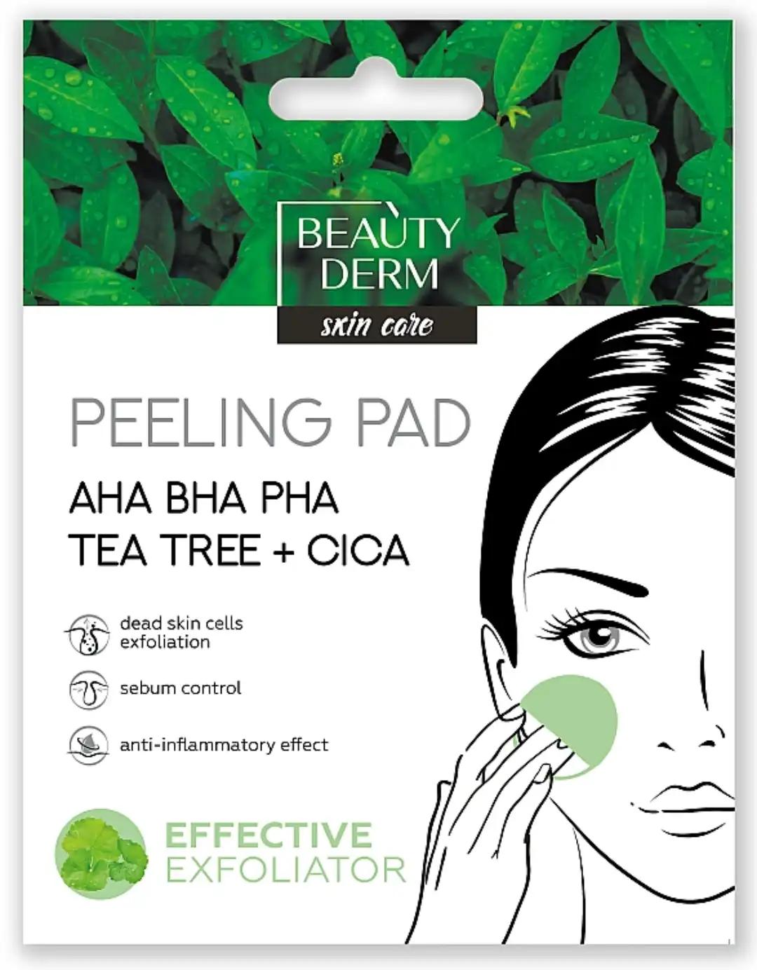 Beauty Derm Пілінг-Пад для Обличчя AHA BHA PHA TEA TREE + CICA від Beauty Derm 5g