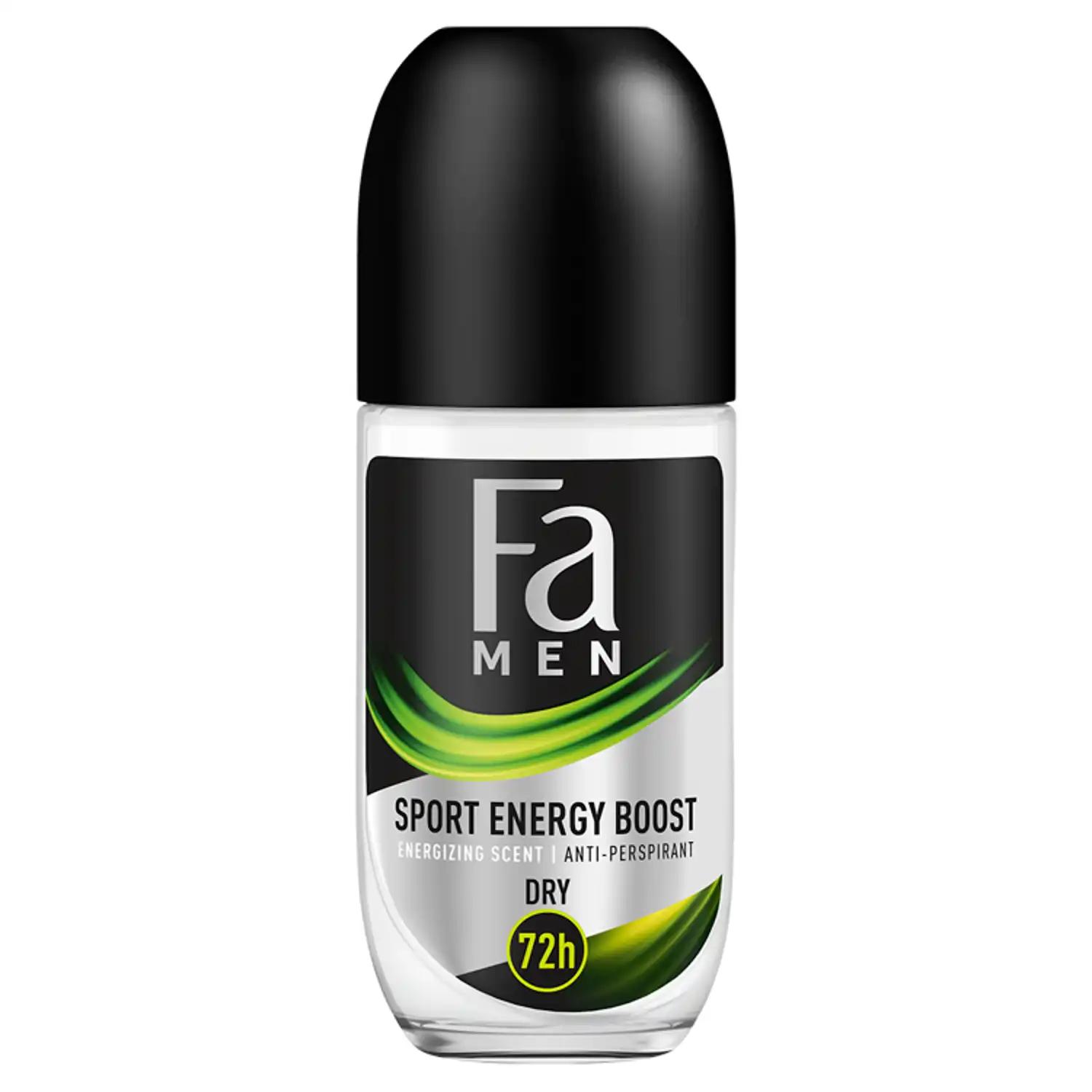 Fa Cosmetics Men Sport Energy Boost antyperspirant męski w kulce, 50 ml