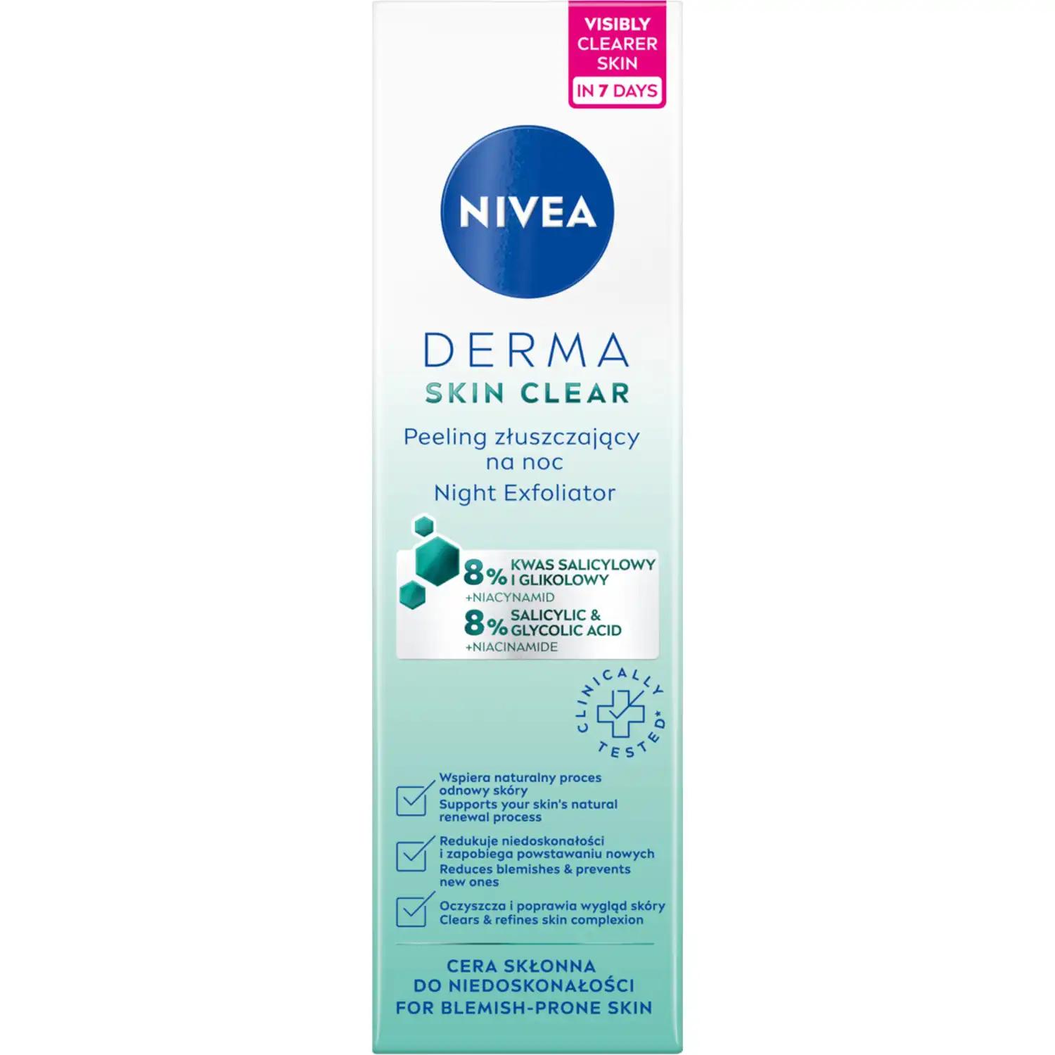 Nivea Derma peeling złuszczający na noc, 40 ml