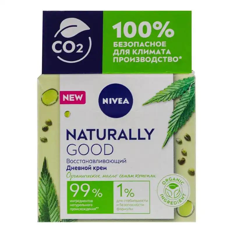 Nivea Відновлюючий денний крем для нормальної шкіри Naturally Good з органічною олією насіння коноплі , 50мл