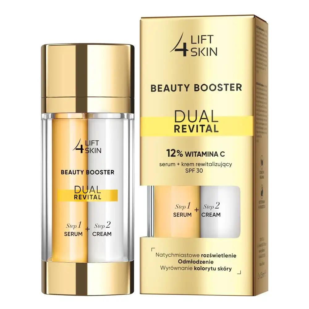 Beauty Lift4Skin Booster Revital zestaw: serum do twarzy z 12% witaminą C, 15 ml + krem rewitalizujący SPF30+, 15 ml