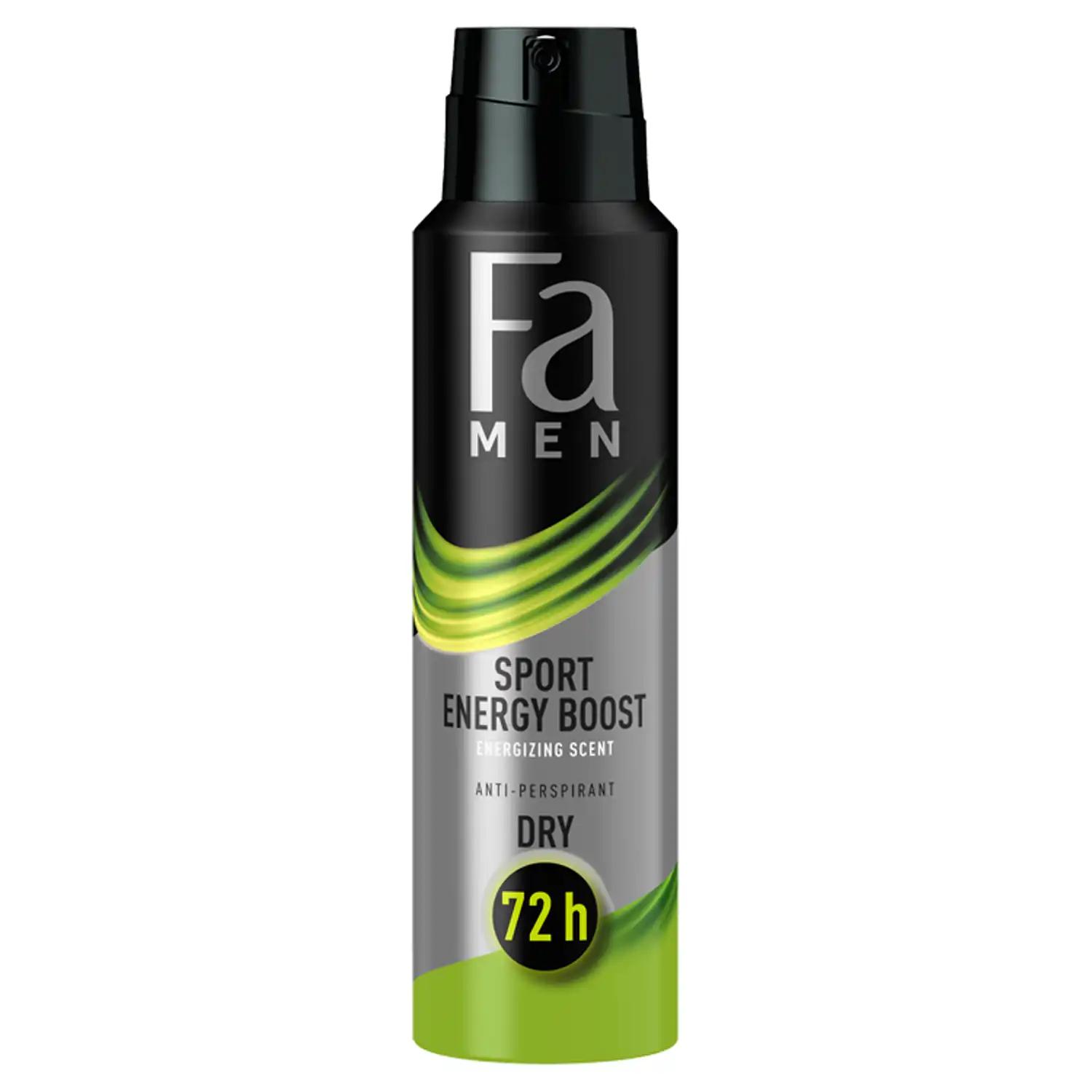 Fa Cosmetics Men Sport Energy Boost antyperspirant męski w sprayu, 150 ml