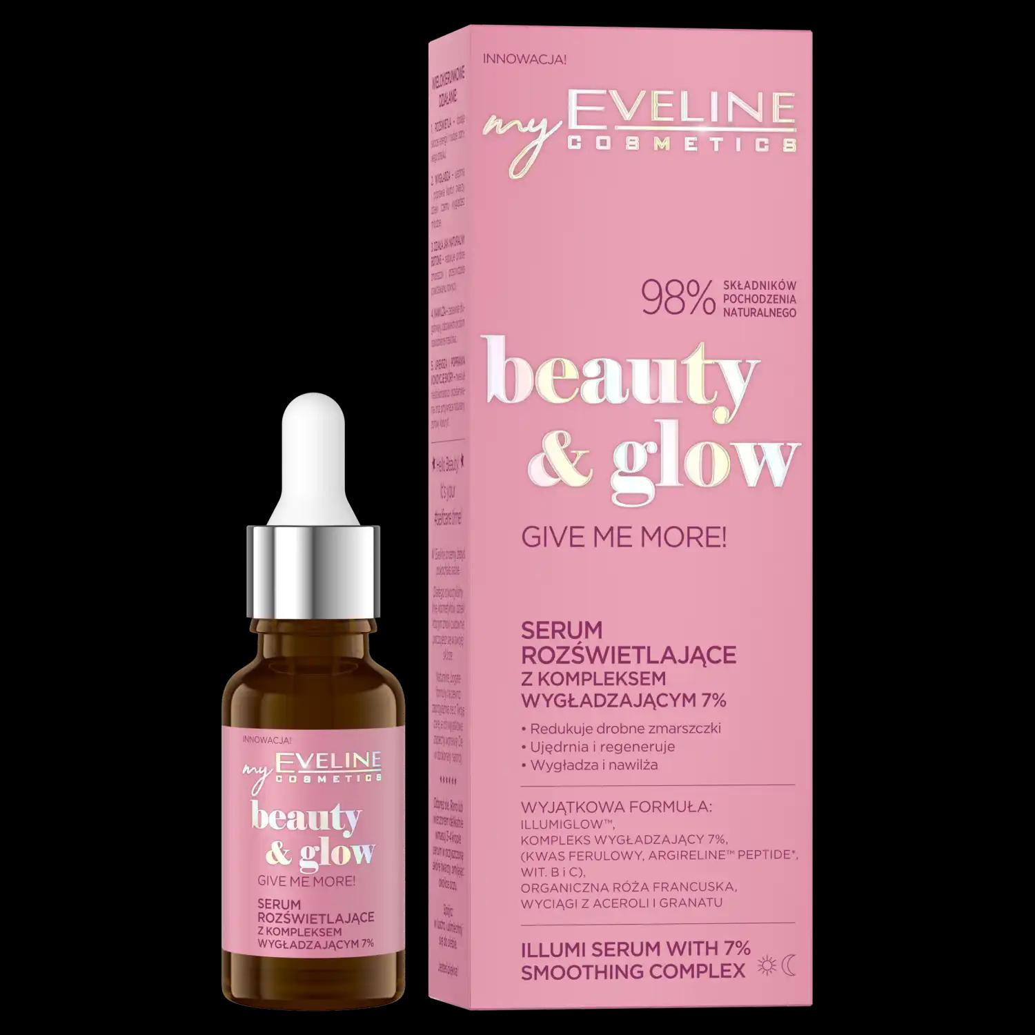 Eveline Cosmetics Beauty&Glow rozświetlające serum do twarzy, 18 ml