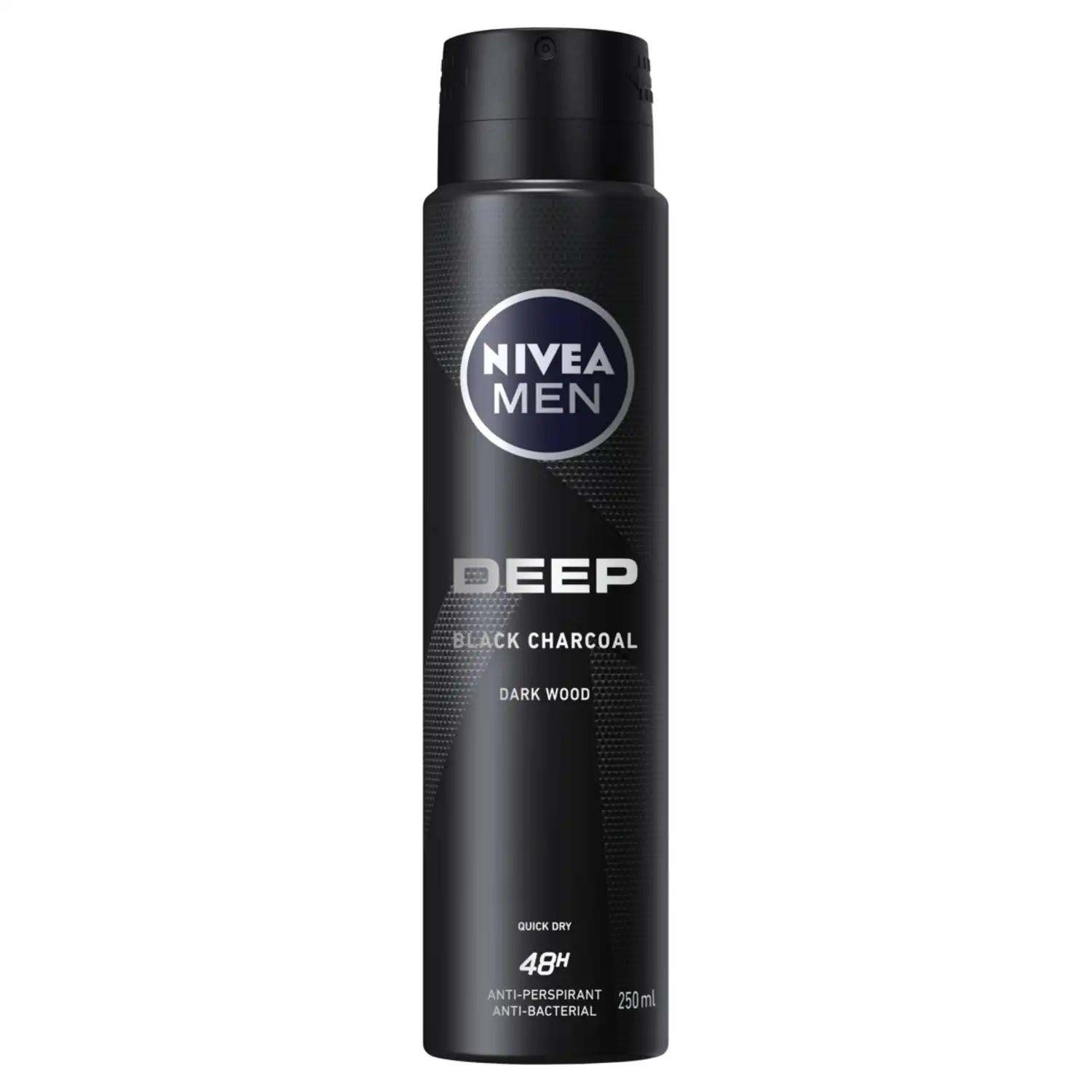 Nivea Men Deep antyperspirant męski w sprayu, 250 ml