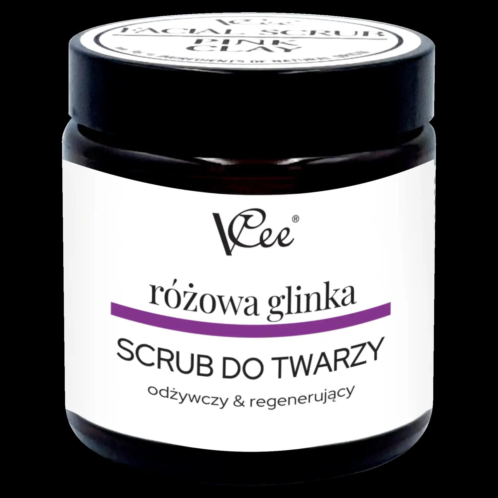 VCee Vcee peeling do twarzy z różową glinką, 100 ml