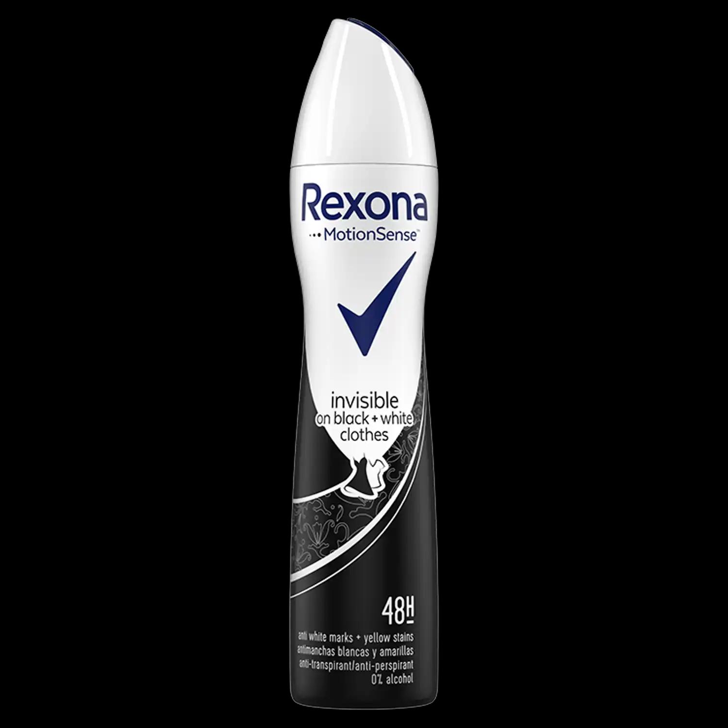 Rexona Invisible on Black + White Clothes antyperspirant damski w sprayu, 250 ml