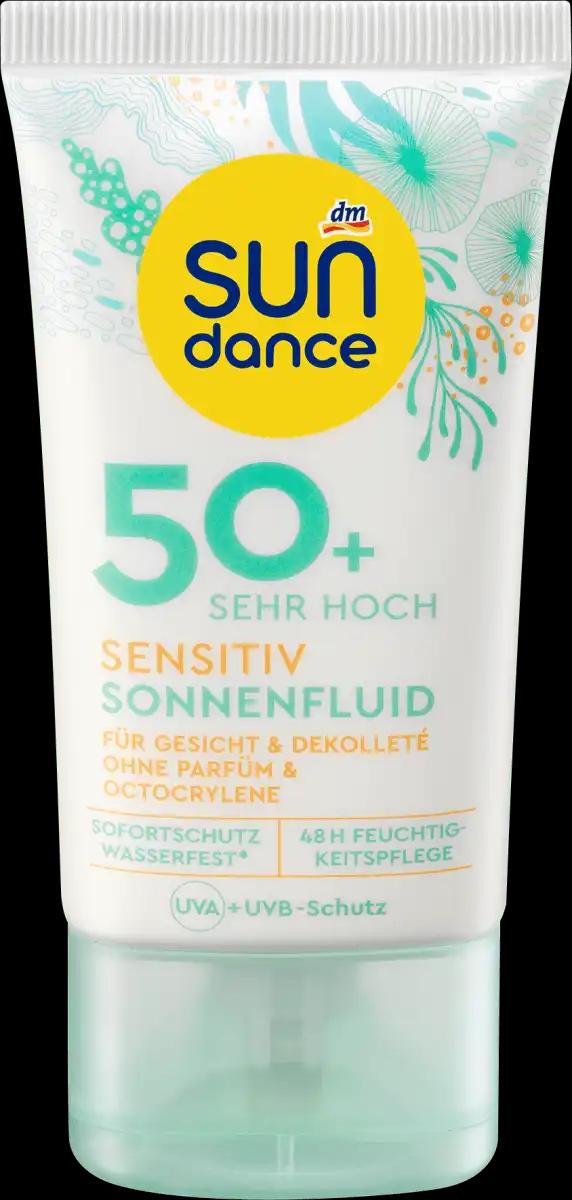 Sundance Fluid przeciwsłoneczny do twarzy Sensitiv SPF 50+, 50 ml