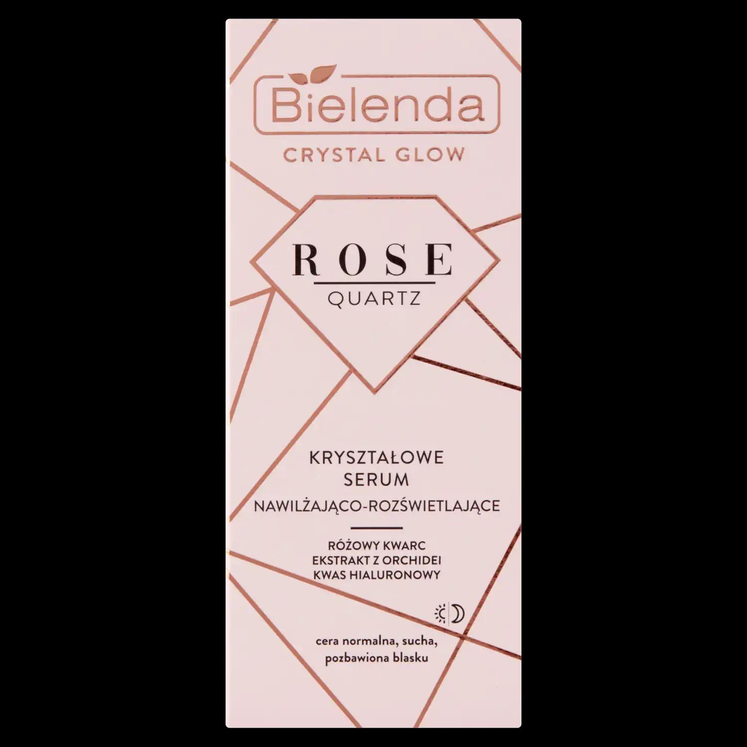 Bielenda Rose Quartz kryształowe serum nawilżająco-rozświetlające do twarzy, 30 ml