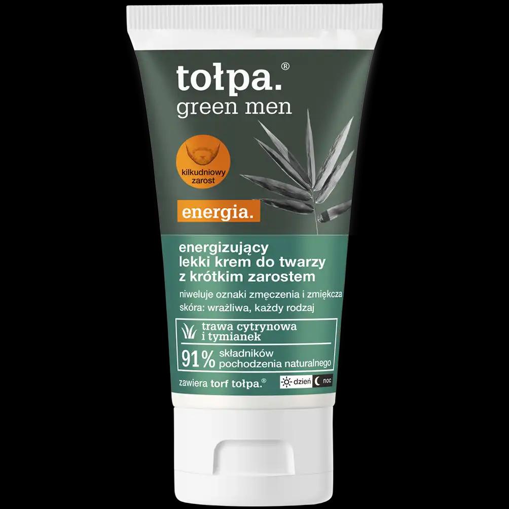 Tolpa Green Men energizujący lekki krem do twarzy z krótkim zarostem, 50 ml