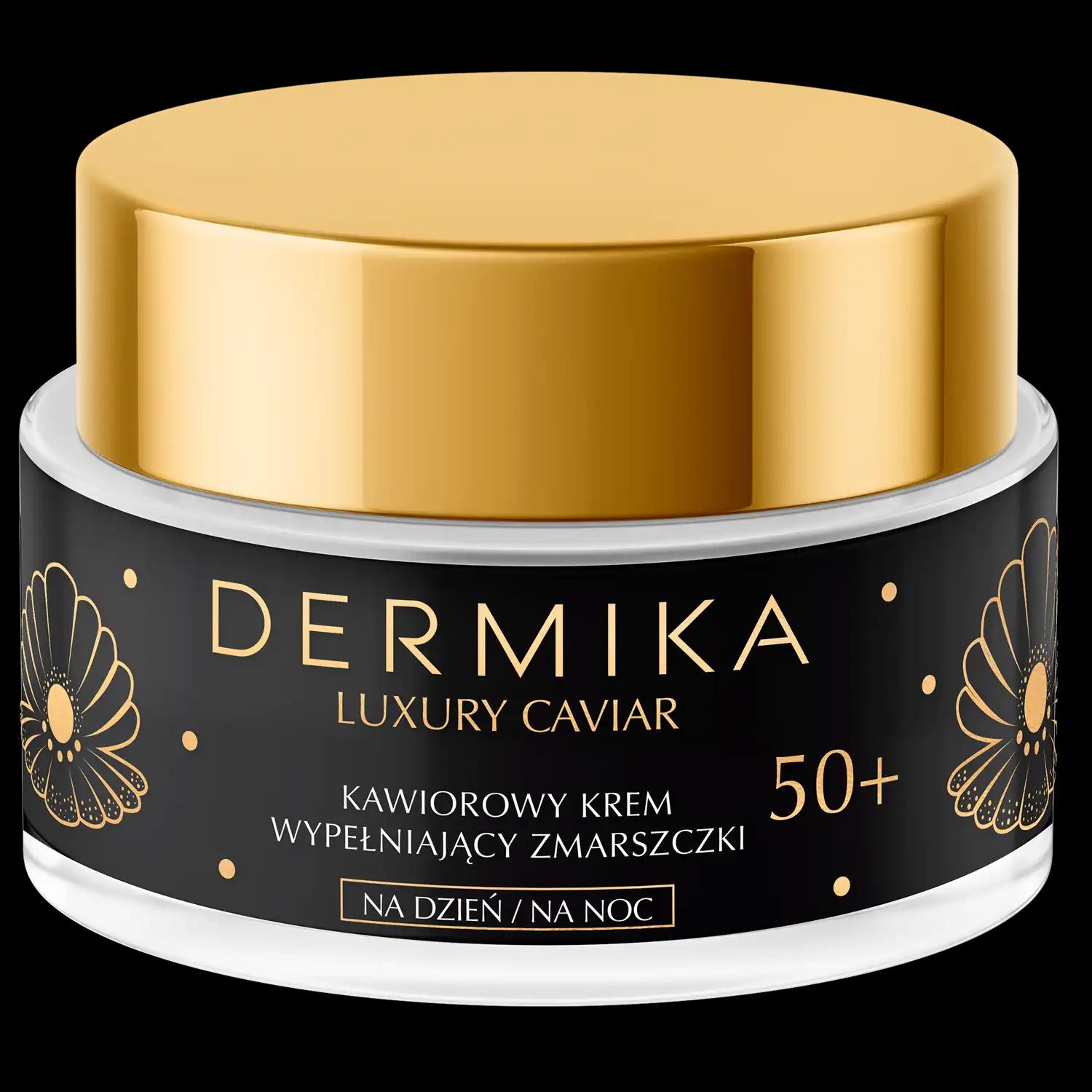 Dermika Luxury Caviar krem wypełniający zmarszczki do twarzy 50+ na dzień i noc, 50 ml