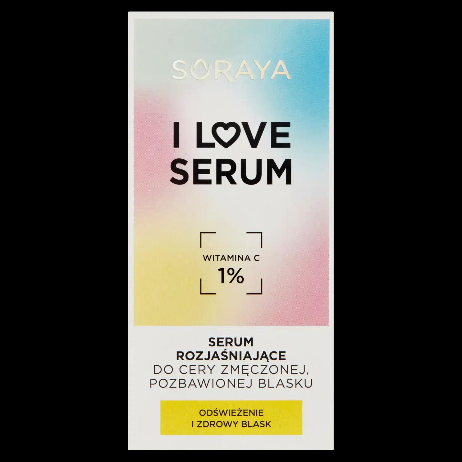 Soraya I Love rozjaśniające serum do twarzy, 30 ml