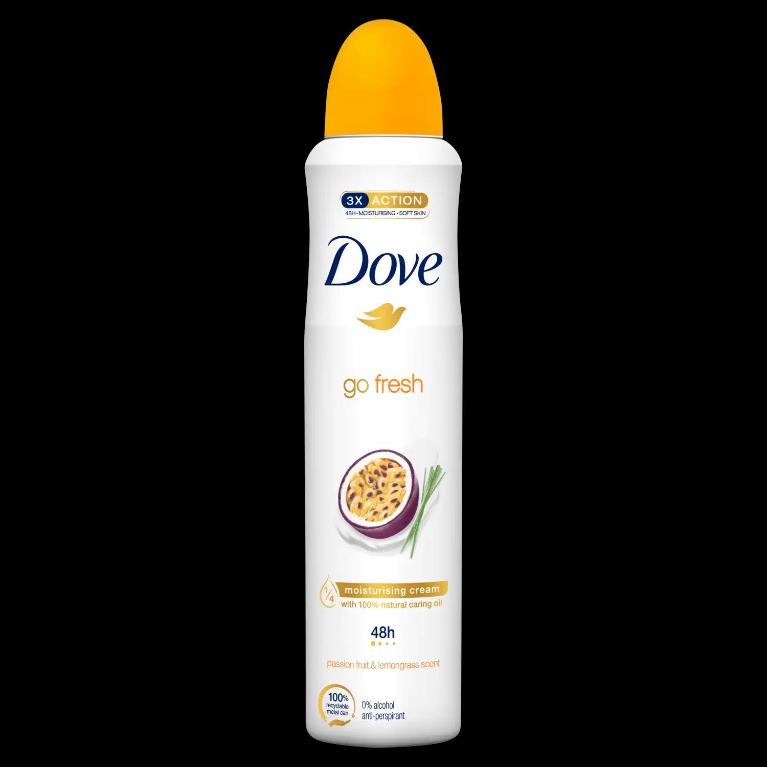 Dove Pass Fruit&Lemongrass antyperspirant w sprayu damski, 250 ml