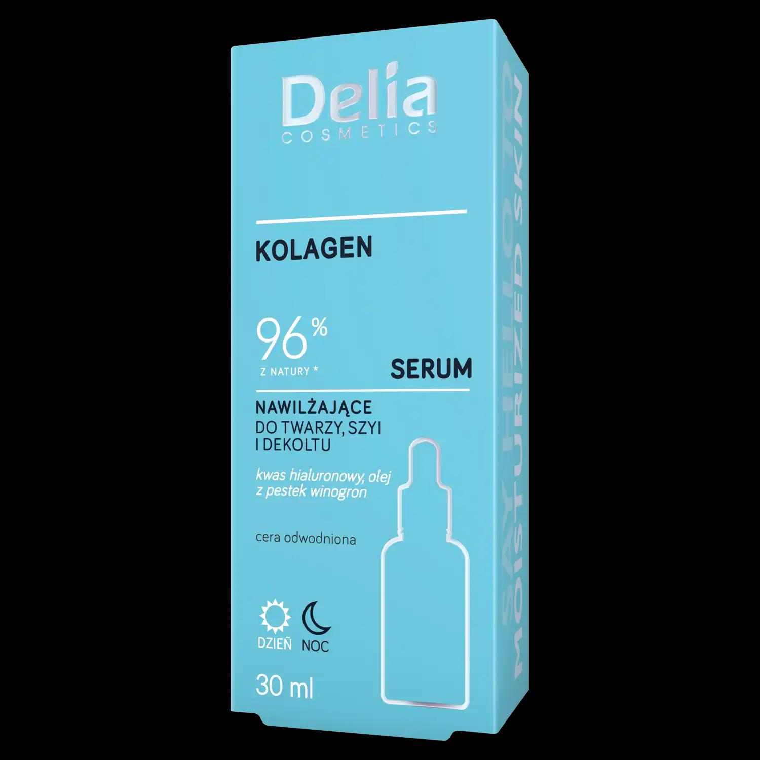 Delia nawilżające serum z kolagenem do twarzy, 30 ml