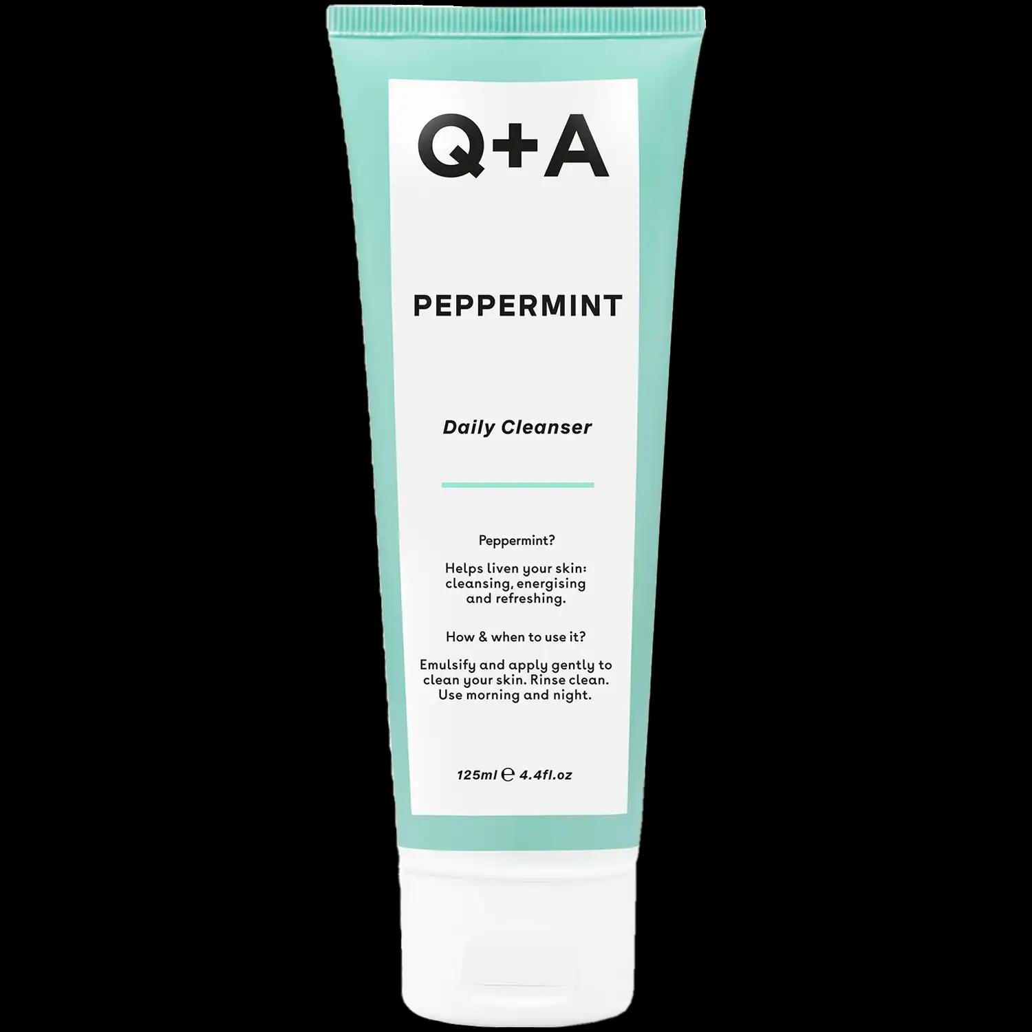 Q+A Q+A Peppermint żel do mycia twarzy, 125 ml