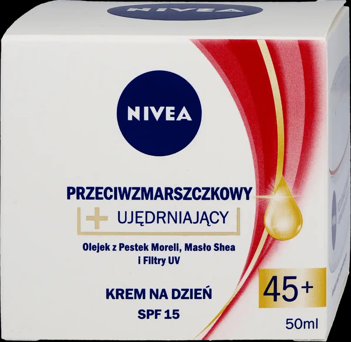 Nivea Przeciwzmarszczkowy + ujędrniający krem na dzień SPF15 45+, 50 ml