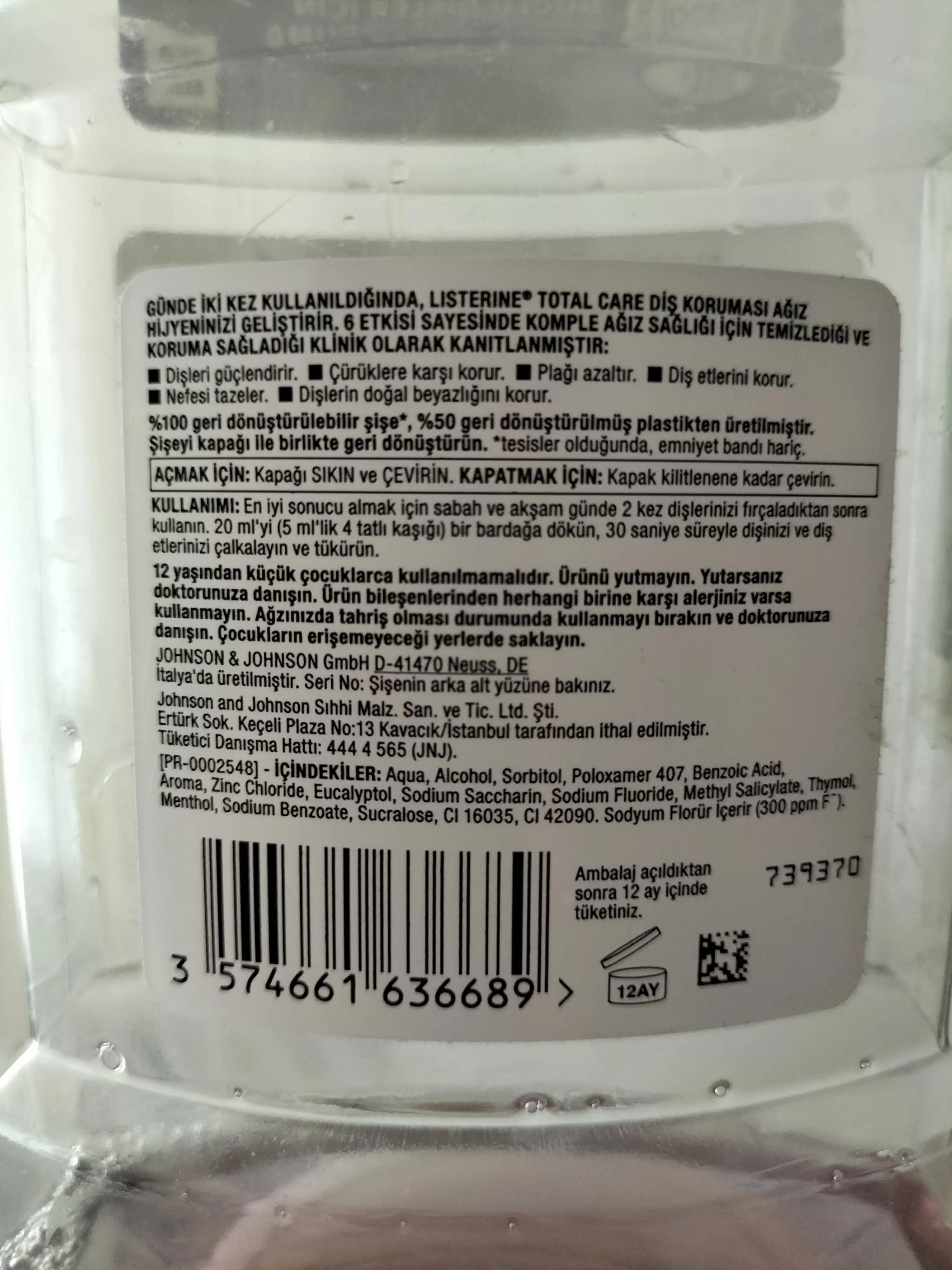Listerine Total Care Diş Koruması