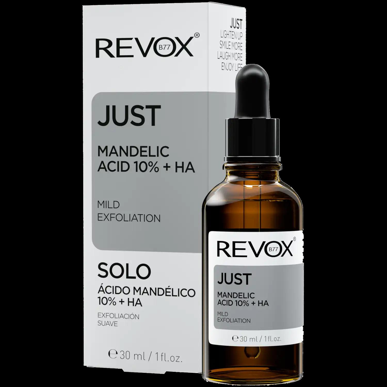 Revox Just serum z 10% kwasem migdałowym do twarzy i szyi, 30 ml